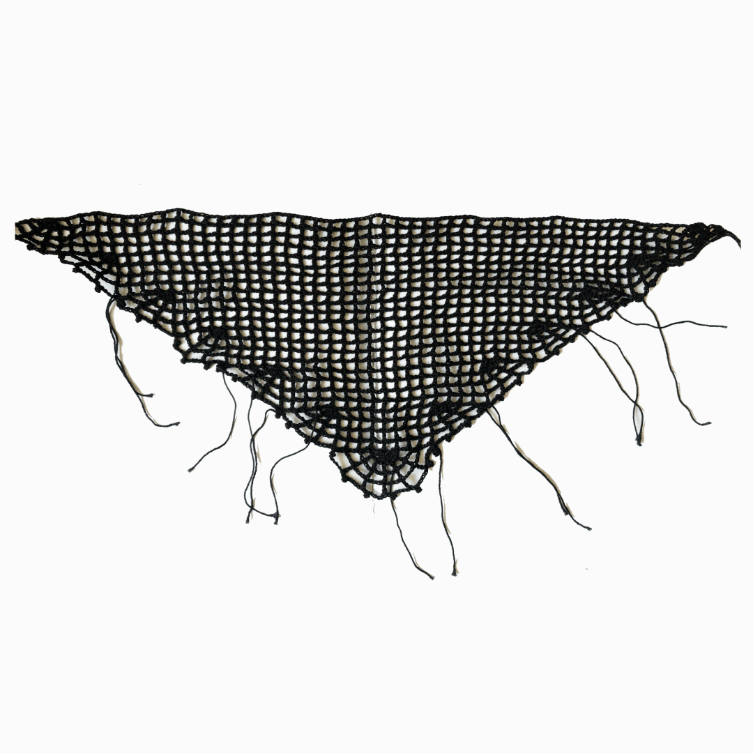 GERTRUD gothic wrap | spiderweb filet crochet 🕸️