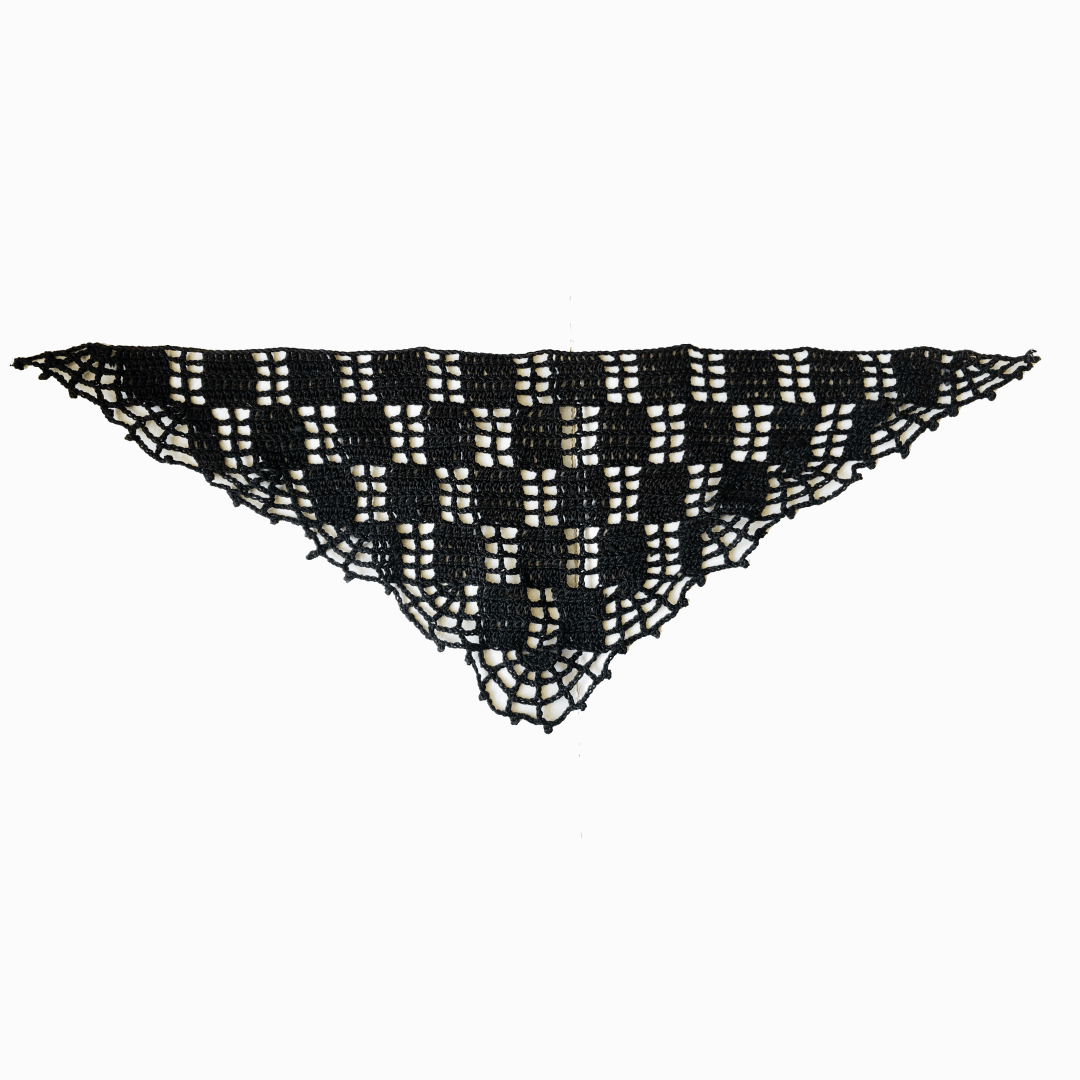 GERTRUD gothic wrap | spiderweb filet crochet 🕸️