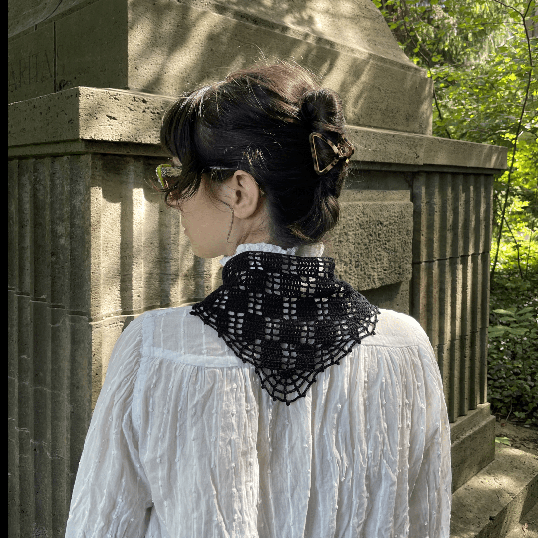 GERTRUD gothic wrap | spiderweb filet crochet 🕸️