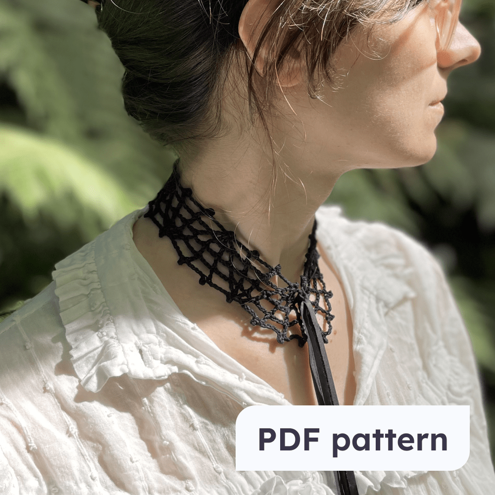 HEDWIG halloween choker | spiderweb lace 🕸️ | PDF