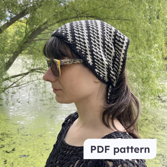 ARADIA modular moss stitch scarf crochet pattern | PDF