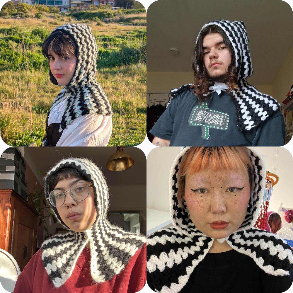 LUKREZIA medieval hood crochet pattern | PDF