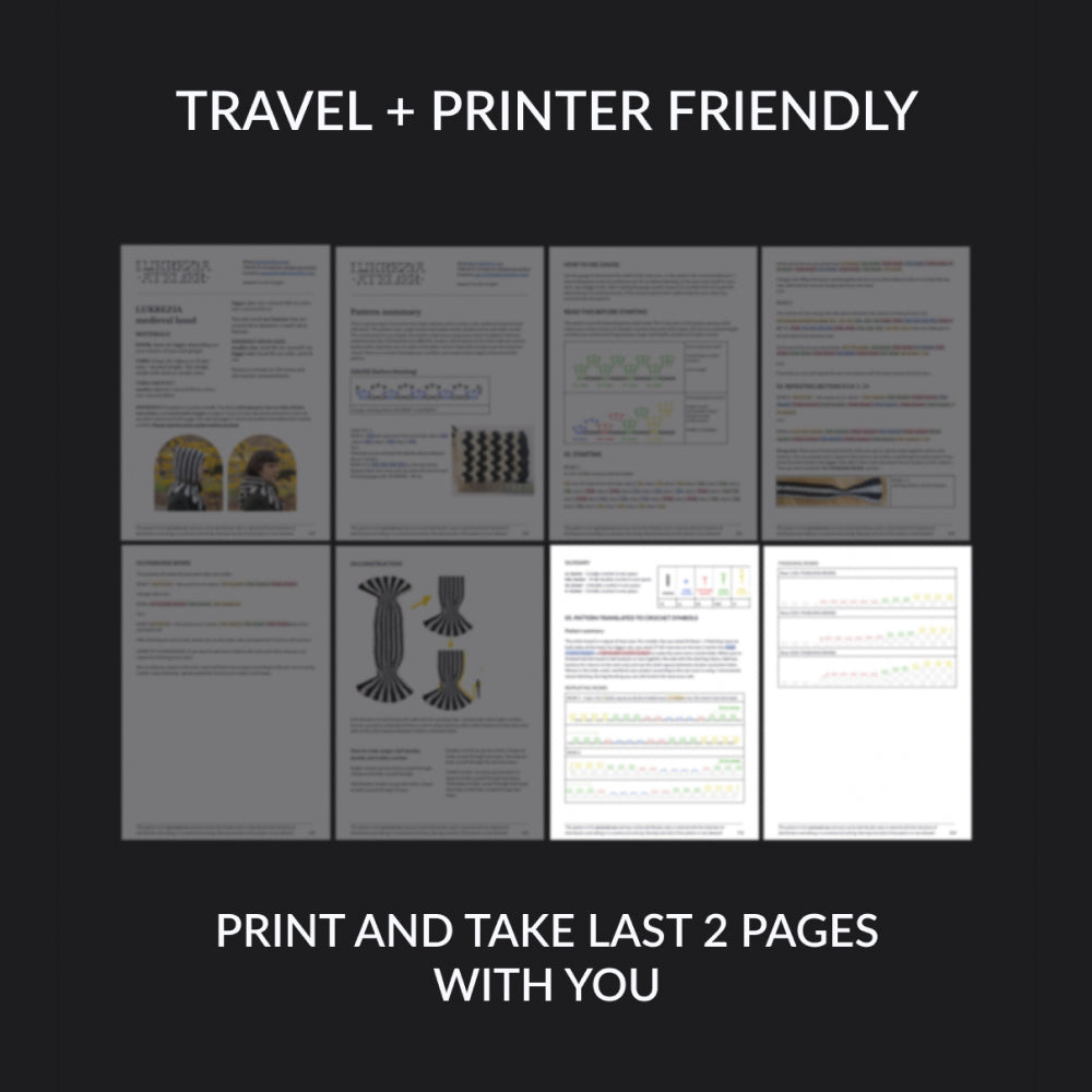 LUKREZIA medieval hood crochet pattern | PDF