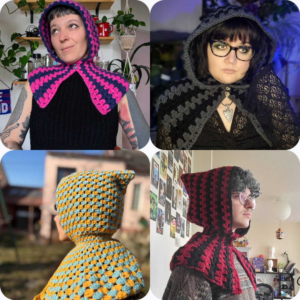 LUKREZIA medieval hood crochet pattern | PDF