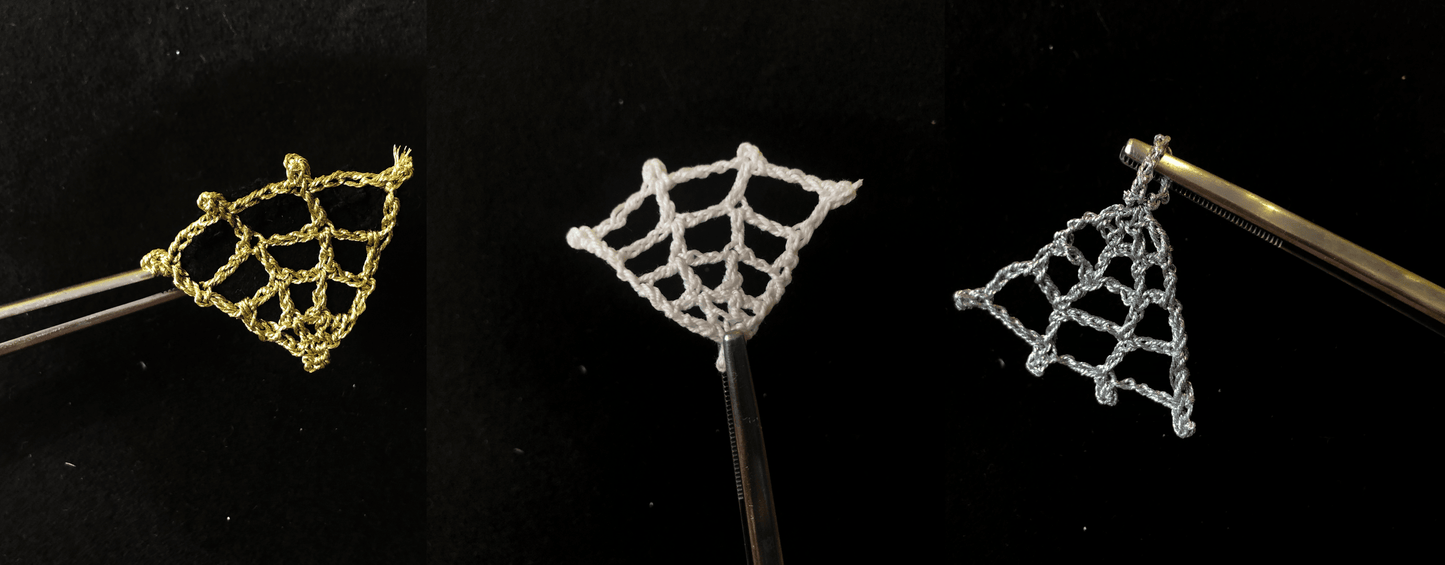 Halloween spiderweb earring/charm/pendant | Free pattern