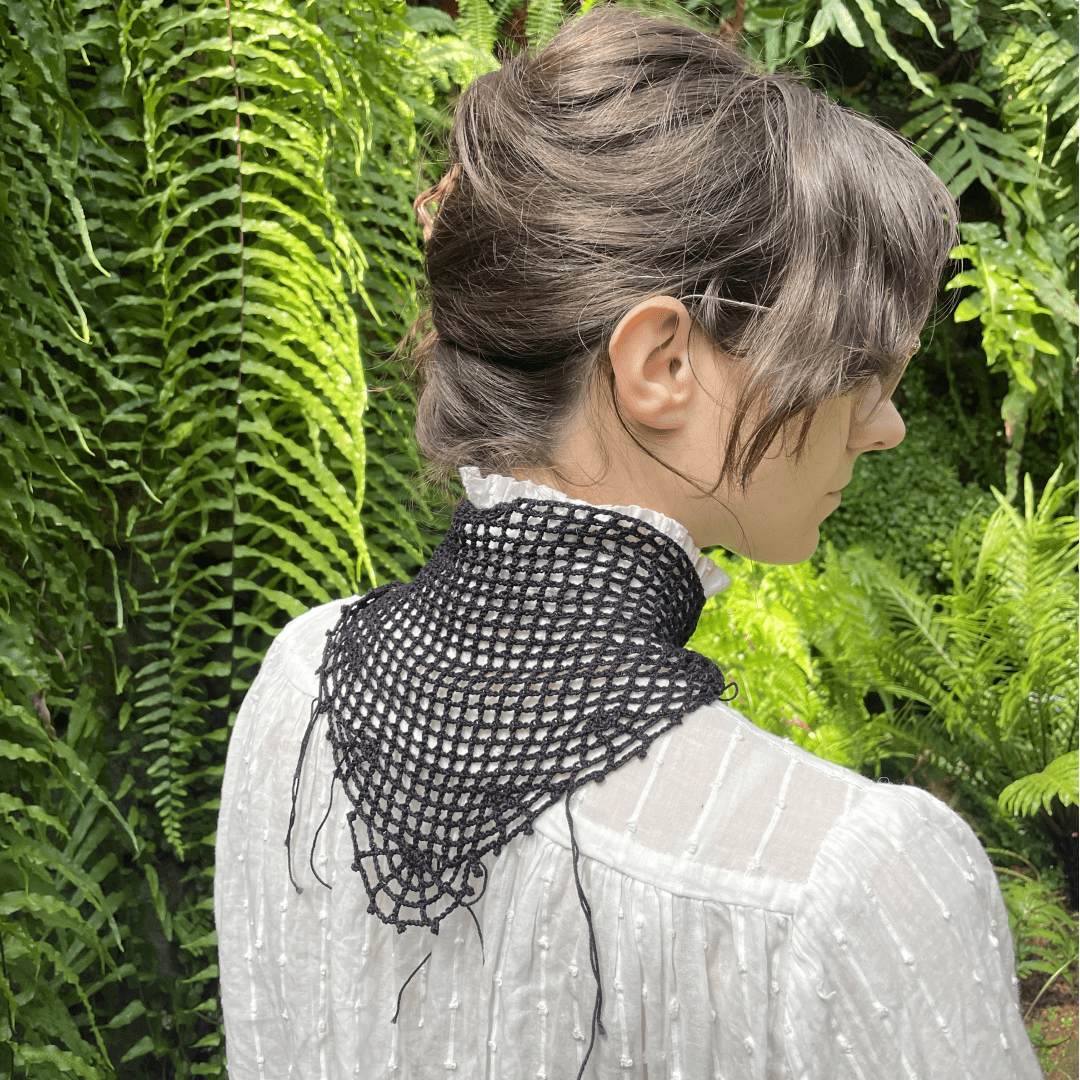 GERTRUD gothic wrap | spiderweb filet crochet 🕸️