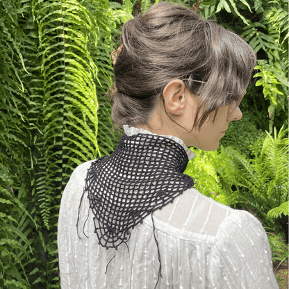 GERTRUD gothic wrap | spiderweb filet crochet 🕸️