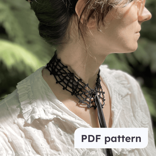 HEDWIG halloween choker | spiderweb lace 🕸️ | PDF