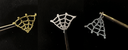 Halloween spiderweb earring/charm/pendant | Free pattern