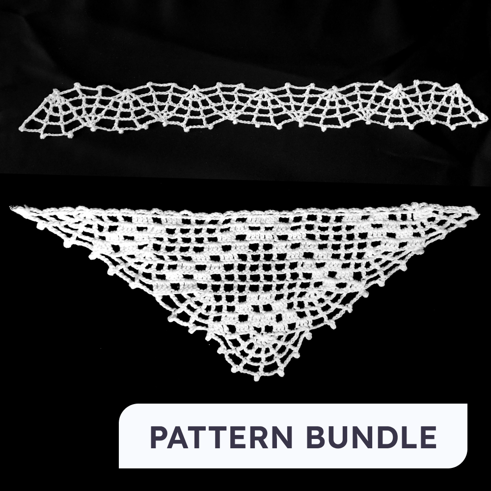 GERTRUD gothic wrap | spiderweb filet crochet 🕸️