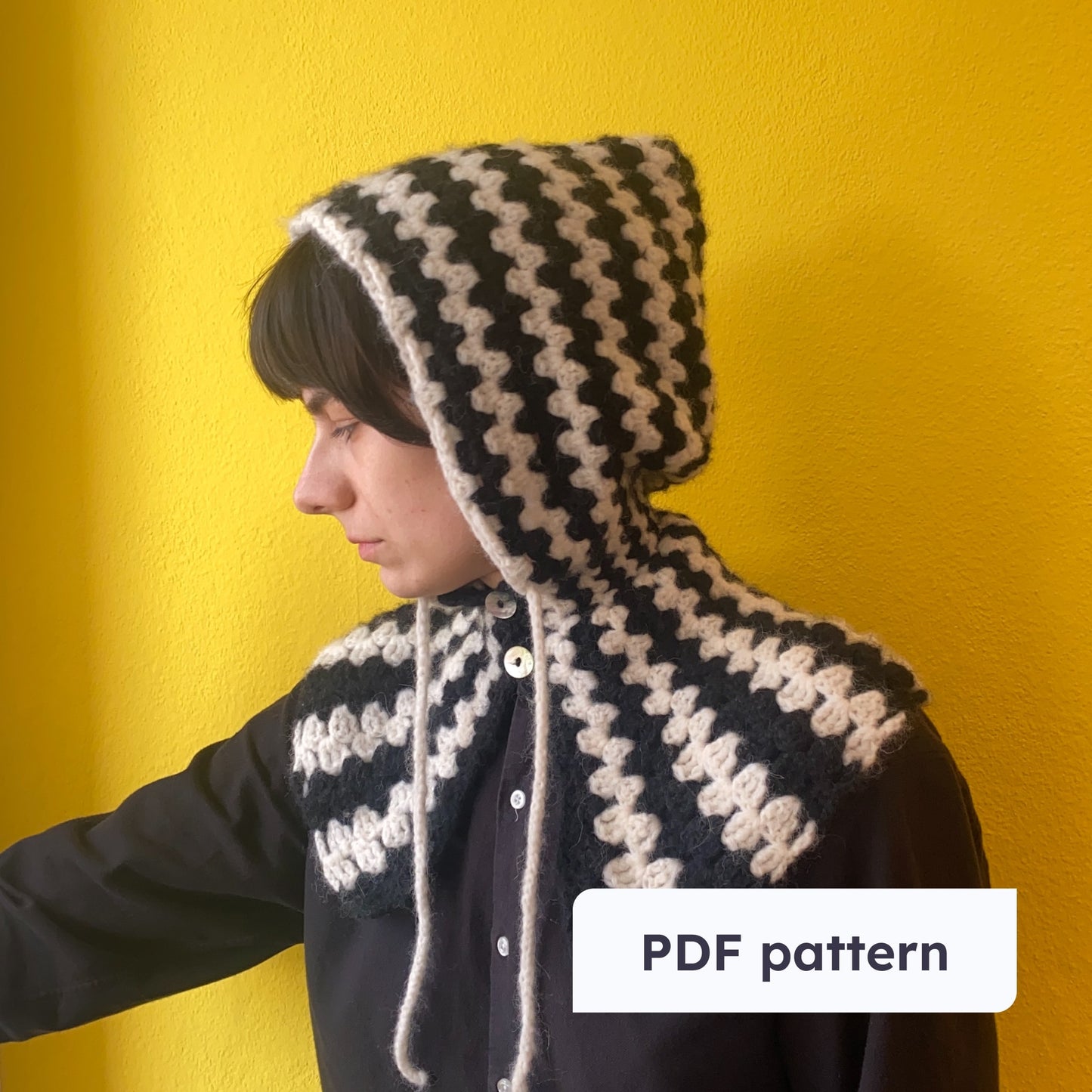 LUKREZIA medieval hood crochet pattern | PDF