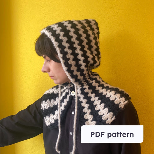 LUKREZIA medieval hood crochet pattern | PDF