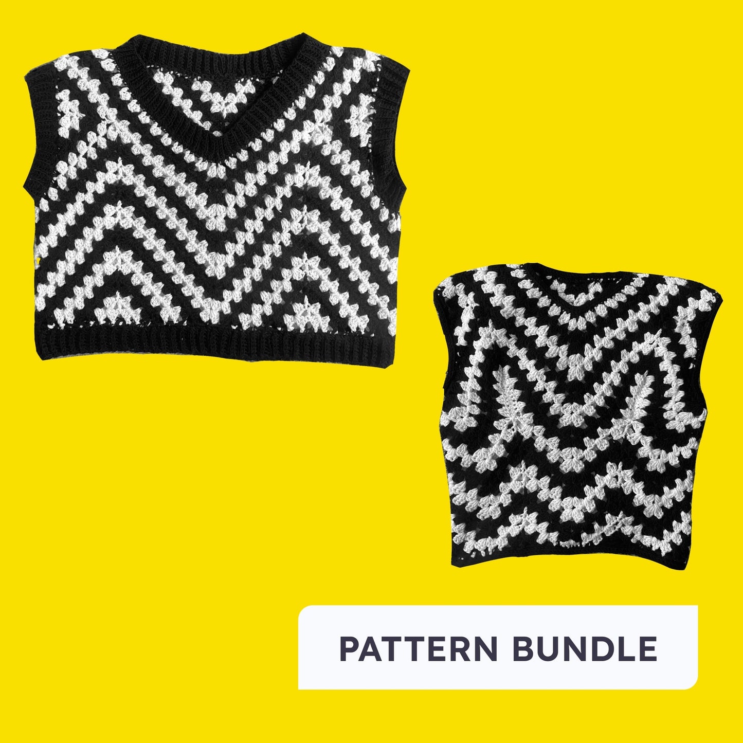RAZZLE fitted vest | zigzag granny crochet pattern | PDF