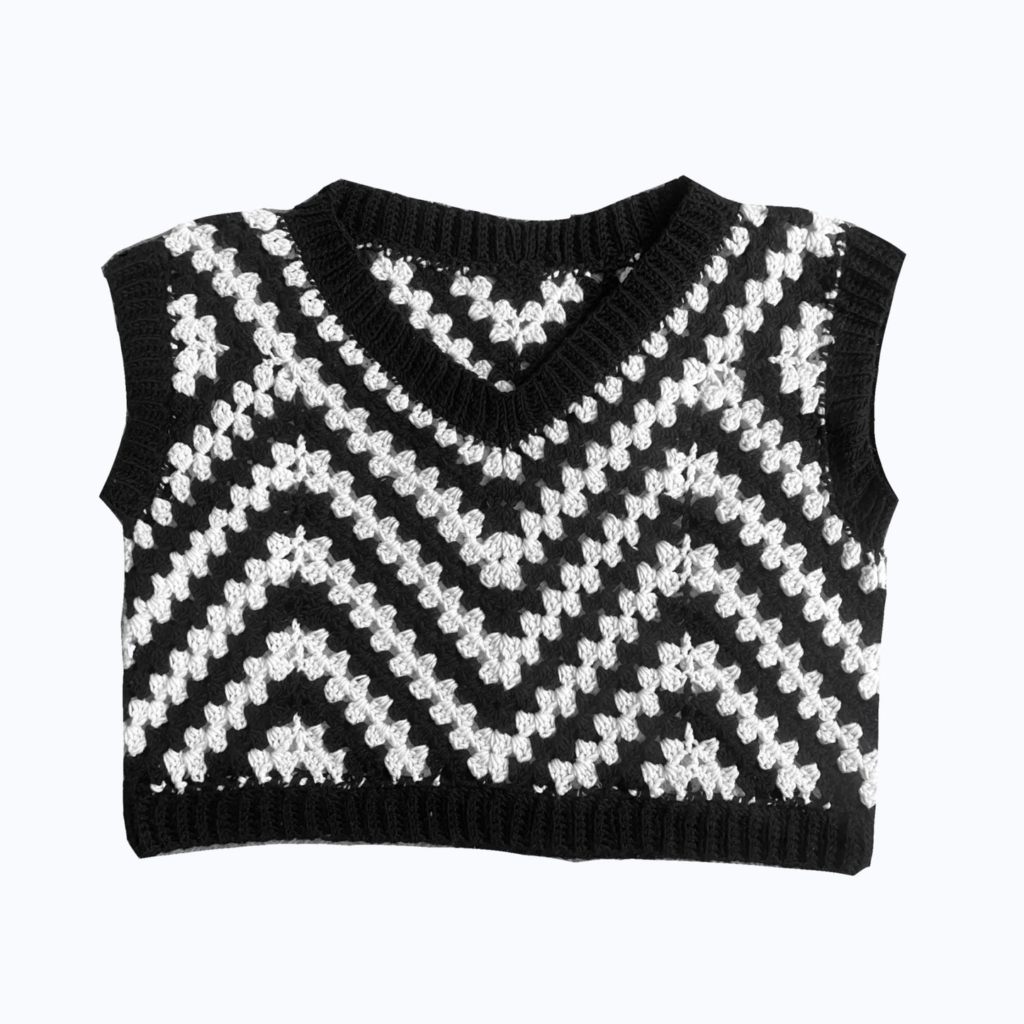 DAZZLE oversized vest | chevron granny crochet pattern | PDF