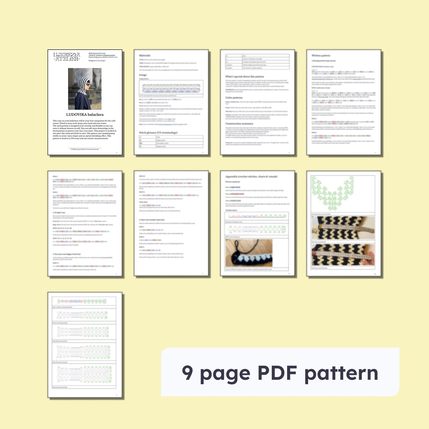 LUDOVIKA balaclava | crochet pattern | PDF